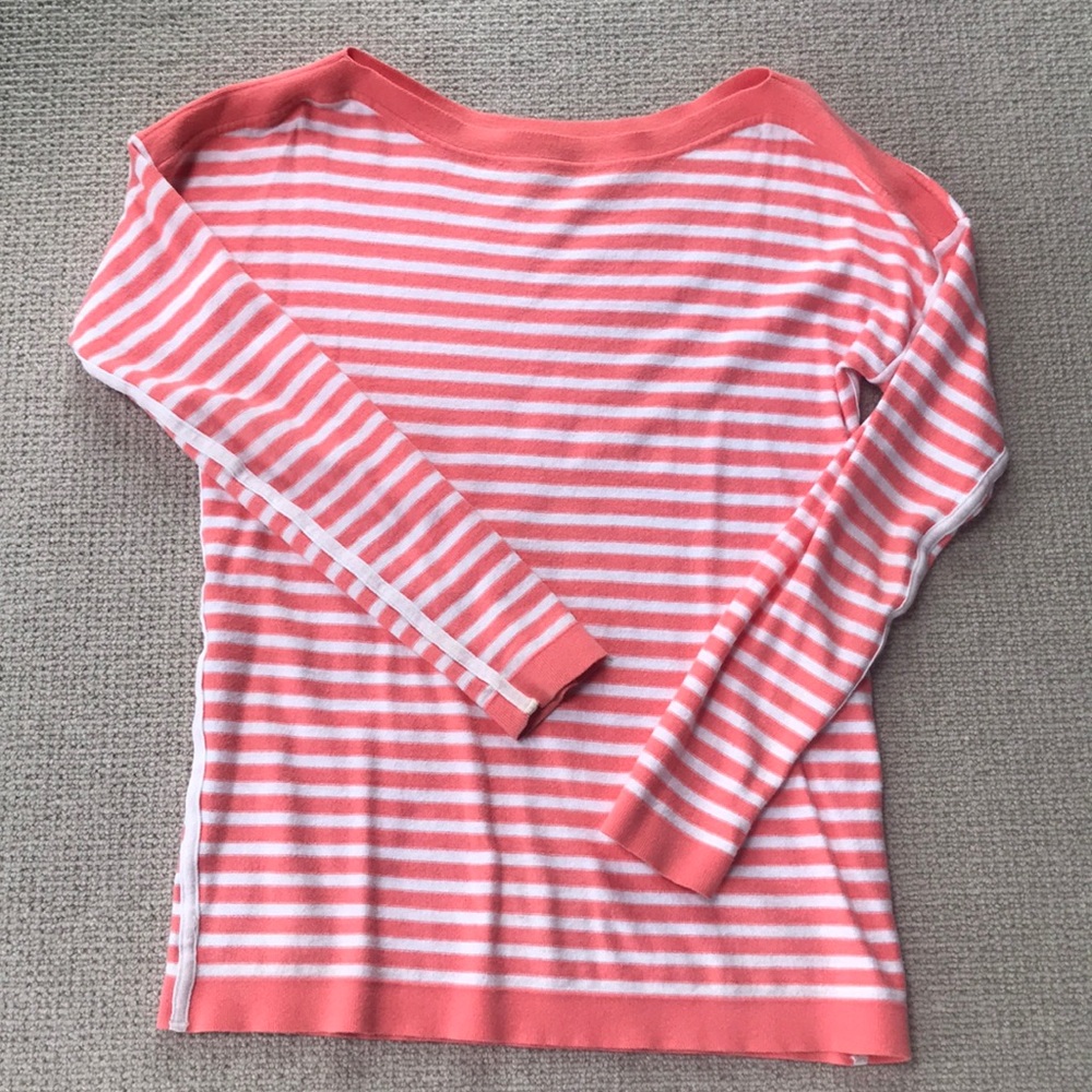Gap boatneck striped cotton sweater